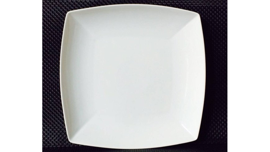 Teller Steakteller,Servierplatte, 29cmx29cm Hartporzellan