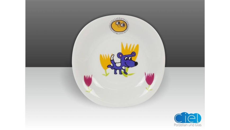 Kinder Geschirr Porzellan Teller tief Pasta Teller 21,5cm Steve