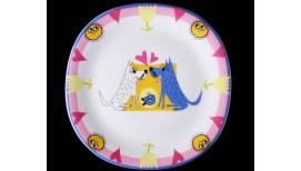 G.Benedikt Kinder Geschirr Porzellan Teller flach Menü Teller 23,5 cm 