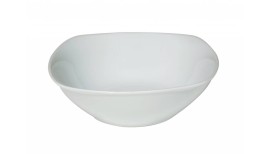Schälchen, Schüssel, Müslischale, Suppentasse, ca. 16cm eckig, weiß, Porzellan