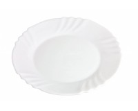 Teller Flach ca 20cm Arcopal Hartglas Ebro Weiss
