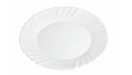 Speiseteller Teller Flach 25,5 cm Arcopal Hartglas Weiss