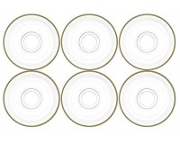 18-TLG Türkisches Tee-Set Leyla-Sultan mit Golddekor, 6 Teegläser, 6 Untersetzer, 6 Teelöffel, Transparent mit Golddekor, 18-teilig